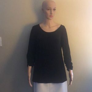 Black knit blouse
